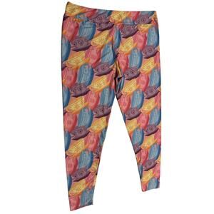 Disney Parks Alice In Wonderland Teacups Leggings Pants Women’s Size XLarge